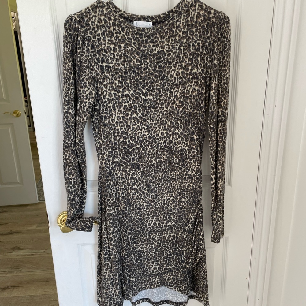 Leith long sleeve  Leopard dress size small